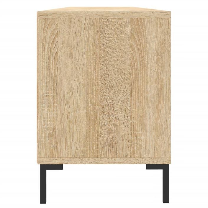 Meuble TV chêne sonoma 150x30x44,5 cm bois d'ingénierie - Photo n°7