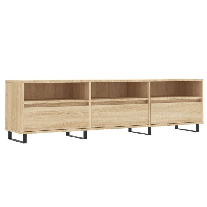 Meuble TV chêne sonoma 150x30x44,5 cm bois d'ingénierie - Photo n°2