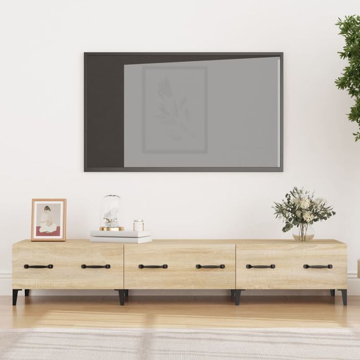 Meuble TV Chêne sonoma 150x34,5x30 cm Bois d'ingénierie - Photo n°1