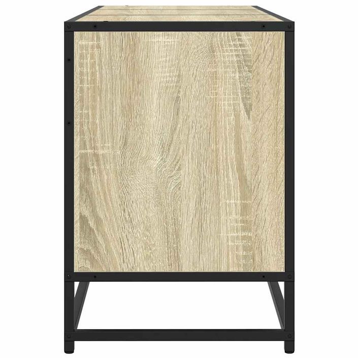 Meuble TV chêne sonoma 150x35x41 cm bois d'ingénierie et métal - Photo n°5