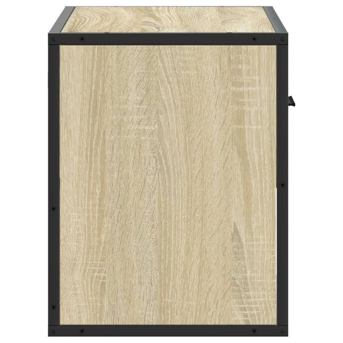 Meuble TV chêne sonoma 60x31x39,5 cm bois d'ingénierie et métal - Photo n°5