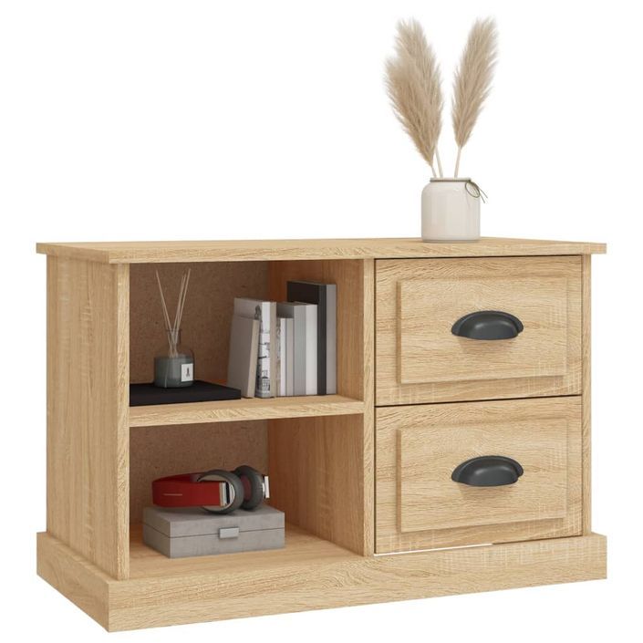 Meuble TV chêne sonoma 73x35,5x47,5 cm bois d'ingénierie - Photo n°4