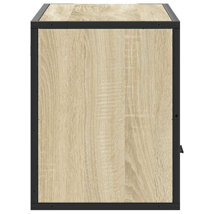 Meuble TV chêne sonoma 80x31x39,5 cm bois d'ingénierie et métal - Photo n°5