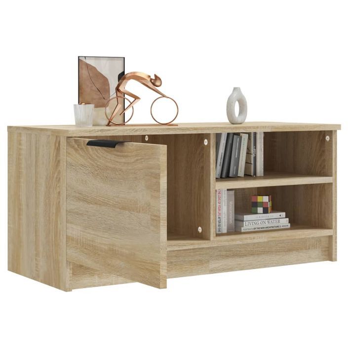 Meuble TV Chêne sonoma 80x35x36,5 cm Bois d'ingénierie - Photo n°4