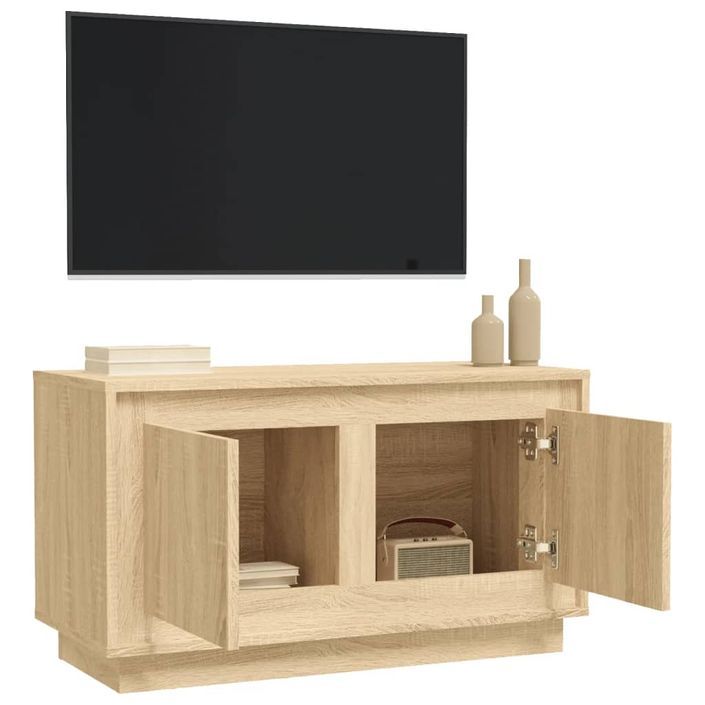 Meuble TV chêne sonoma 80x35x45 cm bois d'ingénierie - Photo n°5