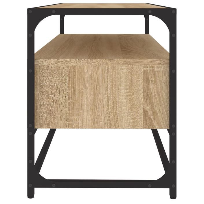 Meuble TV chêne sonoma 80x35x45 cm bois d'ingénierie - Photo n°7