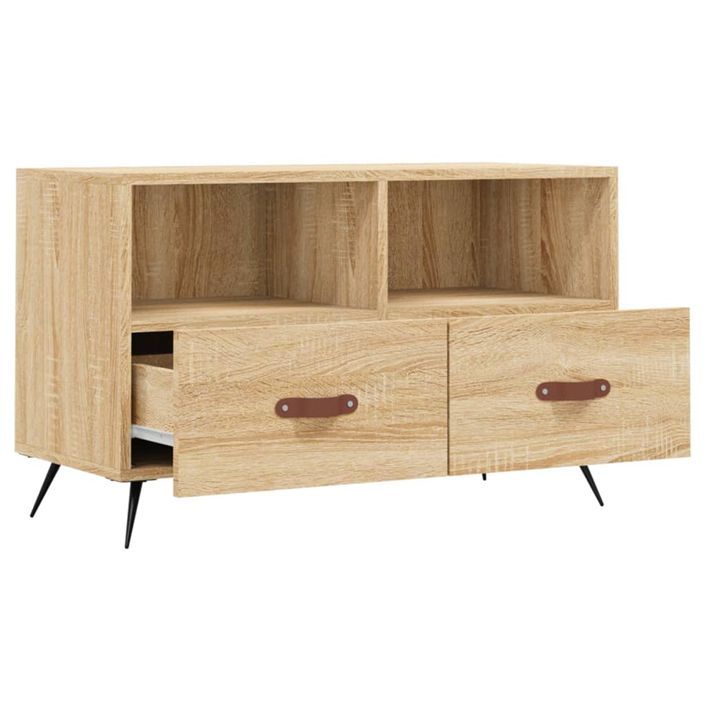 Meuble TV Chêne sonoma 80x36x50 cm Bois d'ingénierie - Photo n°6