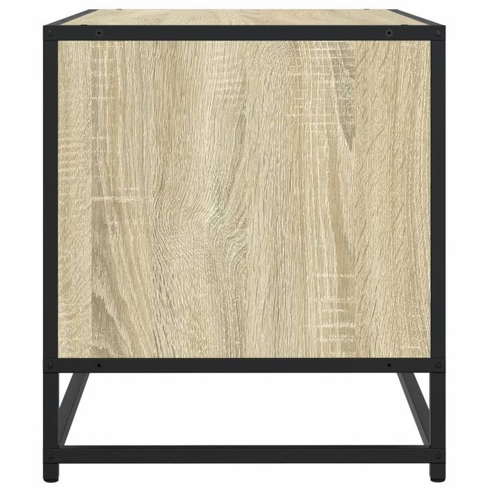 Meuble TV chêne sonoma 91x40x46 cm bois d'ingénierie et métal - Photo n°5