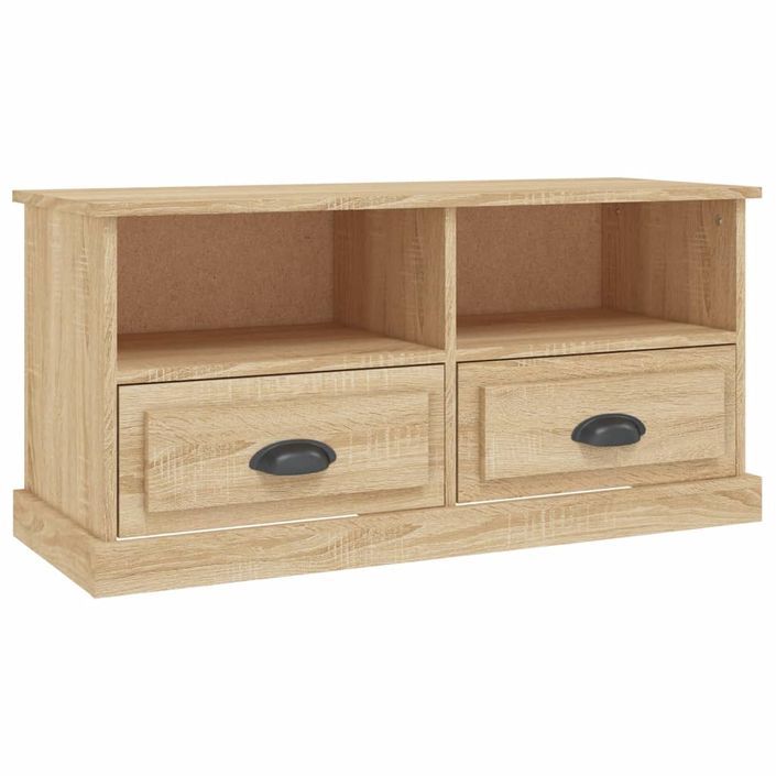 Meuble TV chêne sonoma 93x35,5x45 cm bois d'ingénierie - Photo n°1