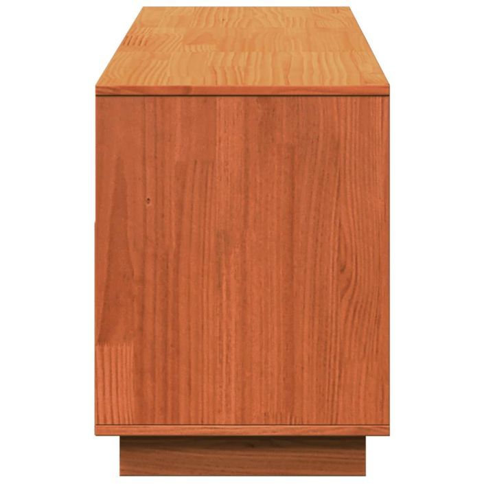 Meuble TV cire marron 140x37x50 cm bois pin massif - Photo n°7