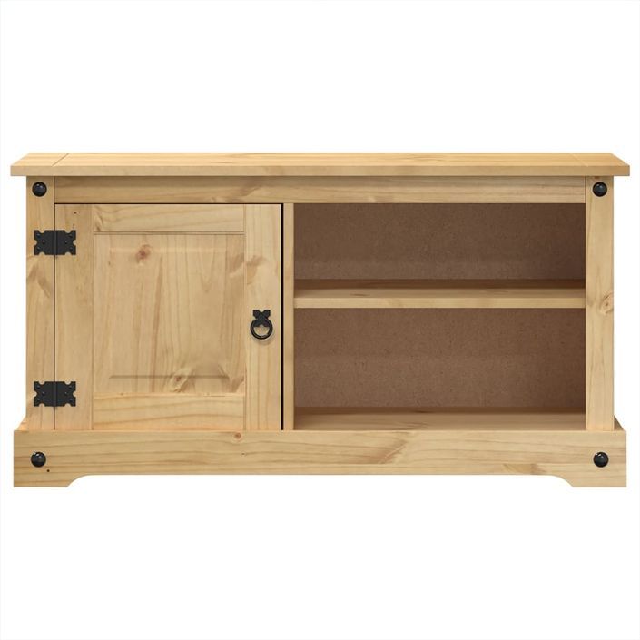 Meuble TV Corona 100x37x52 cm bois de pin massif - Photo n°4