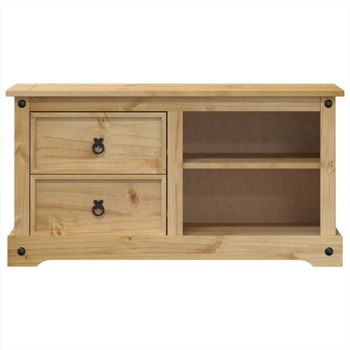 Meuble TV Corona 100x40x52 cm bois de pin massif - Photo n°4