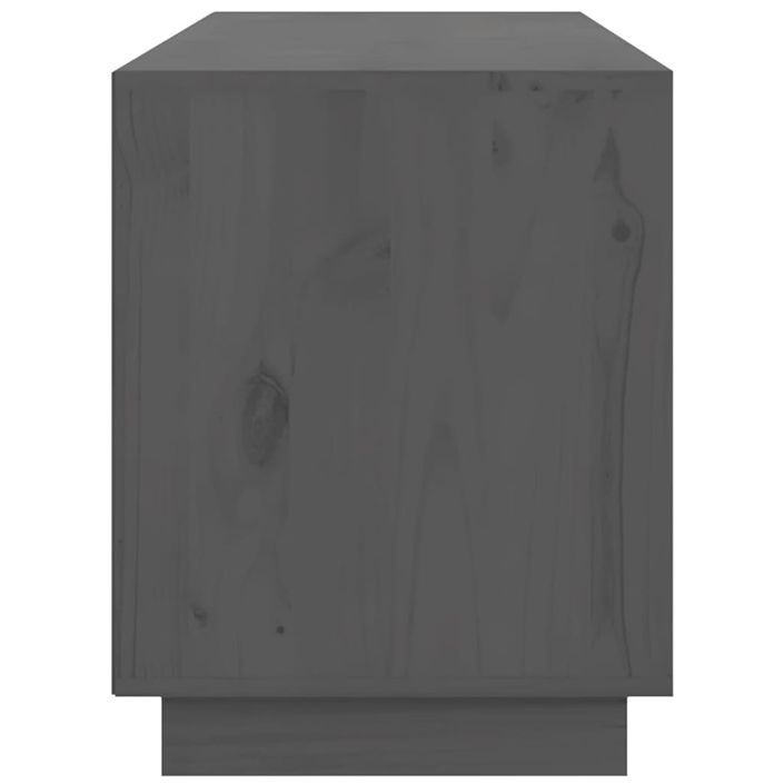 Meuble TV Gris 176x37x47,5 cm Bois de pin massif - Photo n°7