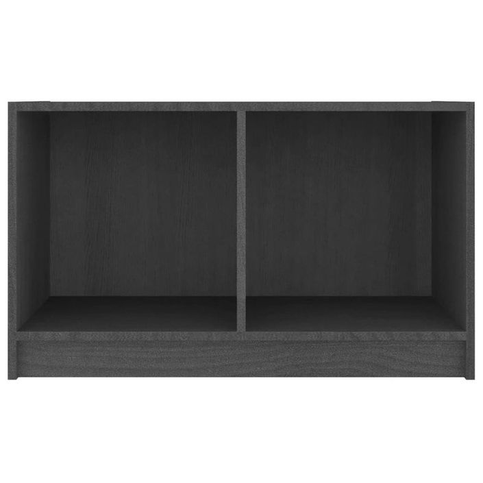 Meuble TV Gris 70x33x42 cm Bois de pin massif - Photo n°5