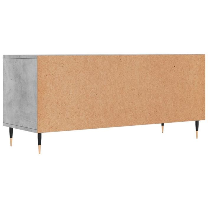 Meuble TV gris béton 100x34,5x44,5 cm bois d'ingénierie - Photo n°8