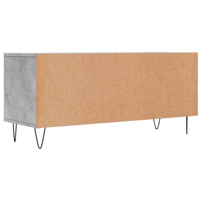 Meuble TV gris béton 100x34,5x44,5 cm bois d'ingénierie - Photo n°8