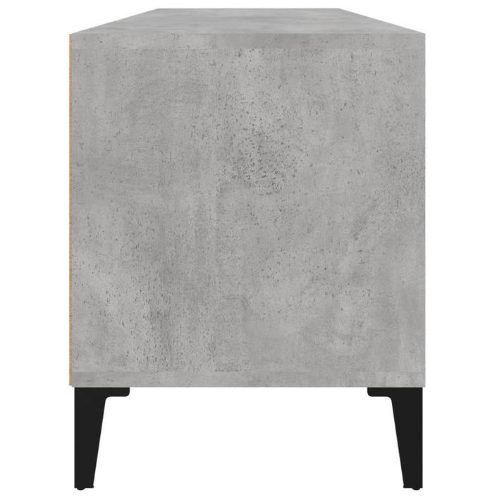 Meuble TV gris béton 100x34,5x44,5 cm bois d'ingénierie - Photo n°7