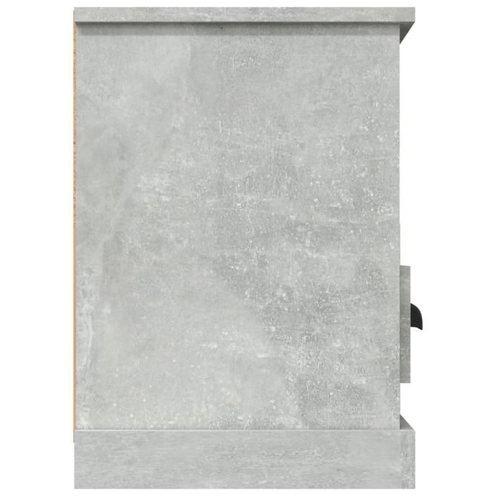 Meuble TV gris béton 100x35x50 cm bois d'ingénierie - Photo n°8