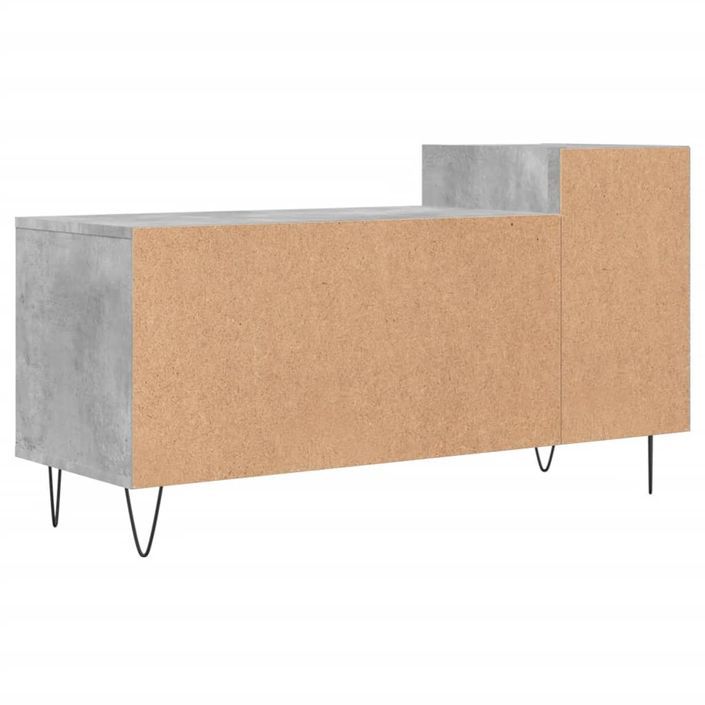 Meuble TV Gris béton 100x35x55 cm Bois d'ingénierie - Photo n°8