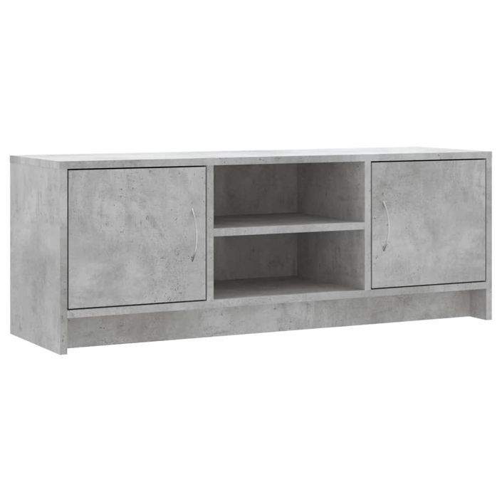 Meuble TV gris béton 102x30x37,5 cm bois d'ingénierie - Photo n°1