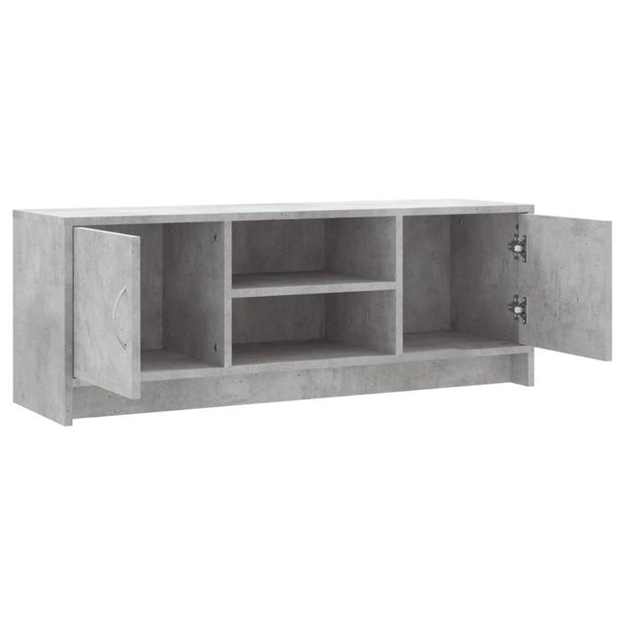 Meuble TV gris béton 102x30x37,5 cm bois d'ingénierie - Photo n°6