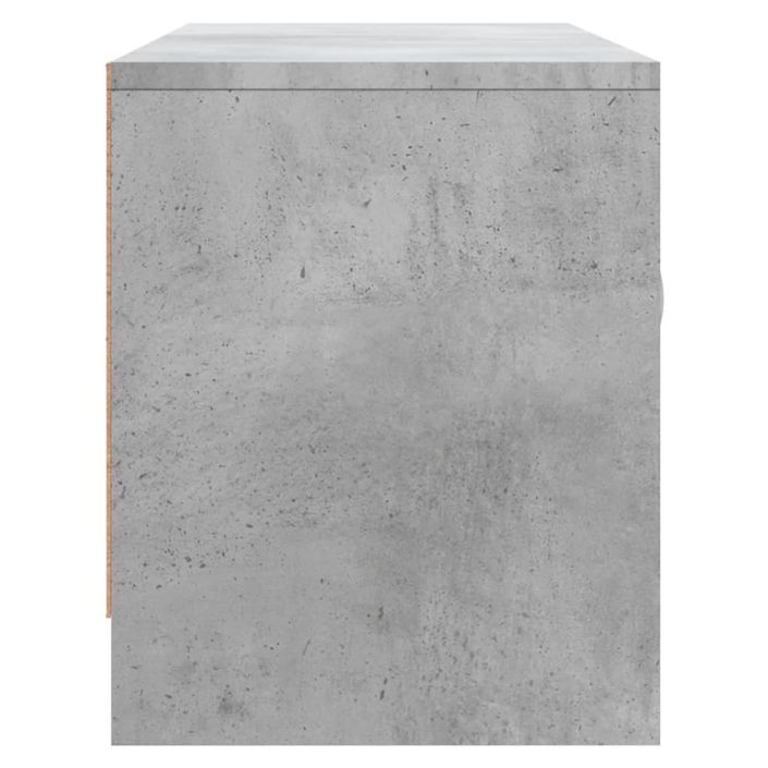 Meuble TV gris béton 102x30x37,5 cm bois d'ingénierie - Photo n°7