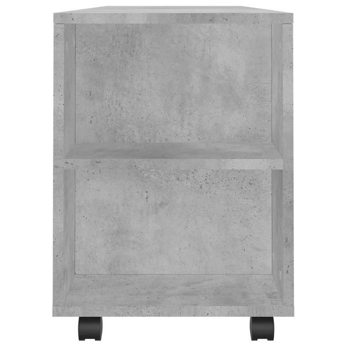 Meuble TV gris béton 102x34,5x43 cm bois d'ingénierie - Photo n°7