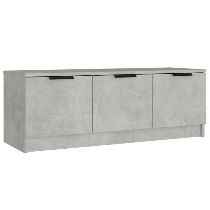 Meuble TV Gris béton 102x35x36,5 cm Bois d'ingénierie - Photo n°2