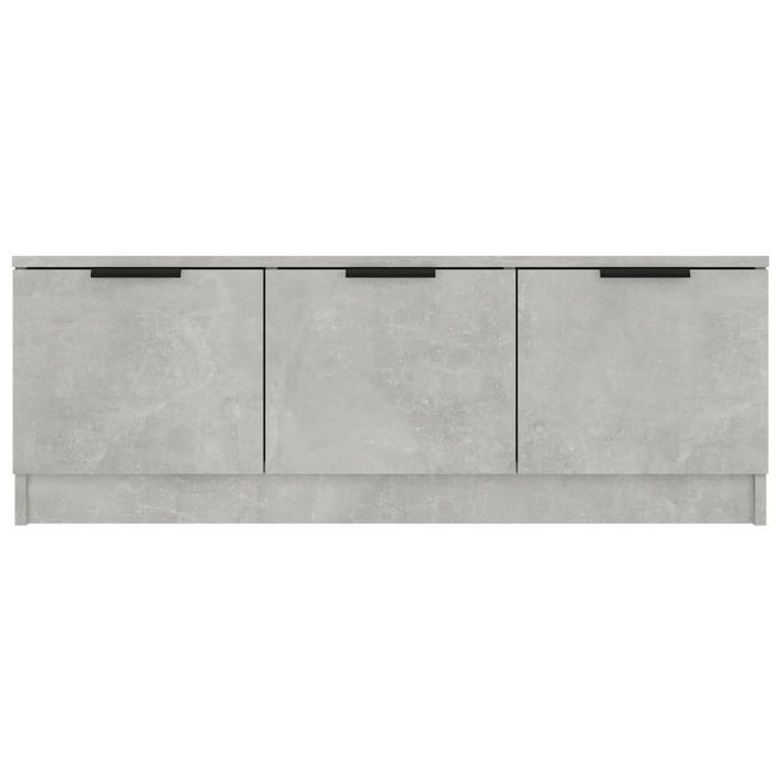 Meuble TV Gris béton 102x35x36,5 cm Bois d'ingénierie - Photo n°6