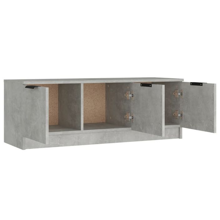 Meuble TV Gris béton 102x35x36,5 cm Bois d'ingénierie - Photo n°7