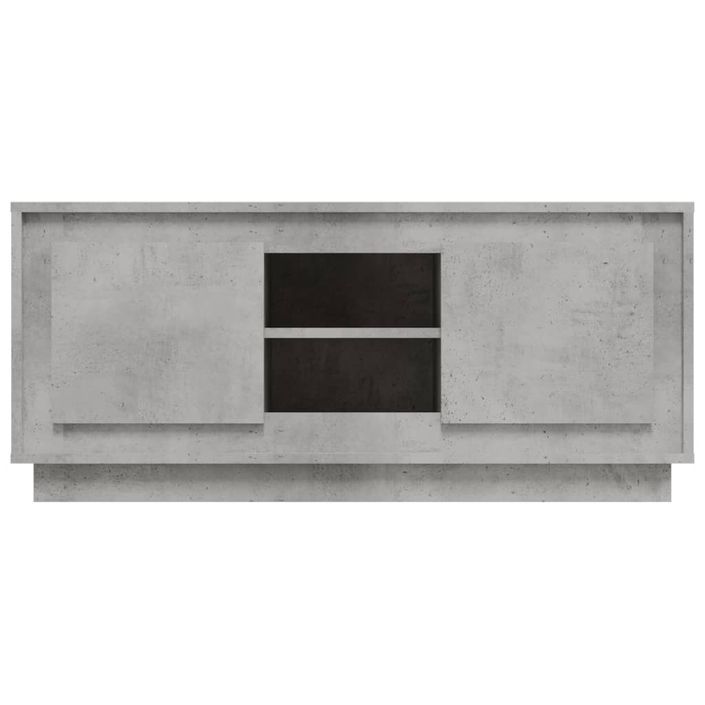 Meuble TV gris béton 102x35x45 cm bois d'ingénierie - Photo n°6