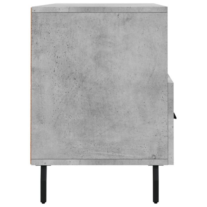 Meuble TV gris béton 102x36x50 cm bois d'ingénierie - Photo n°7