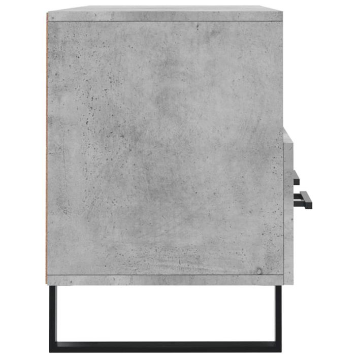 Meuble TV gris béton 102x36x50 cm bois d'ingénierie - Photo n°7