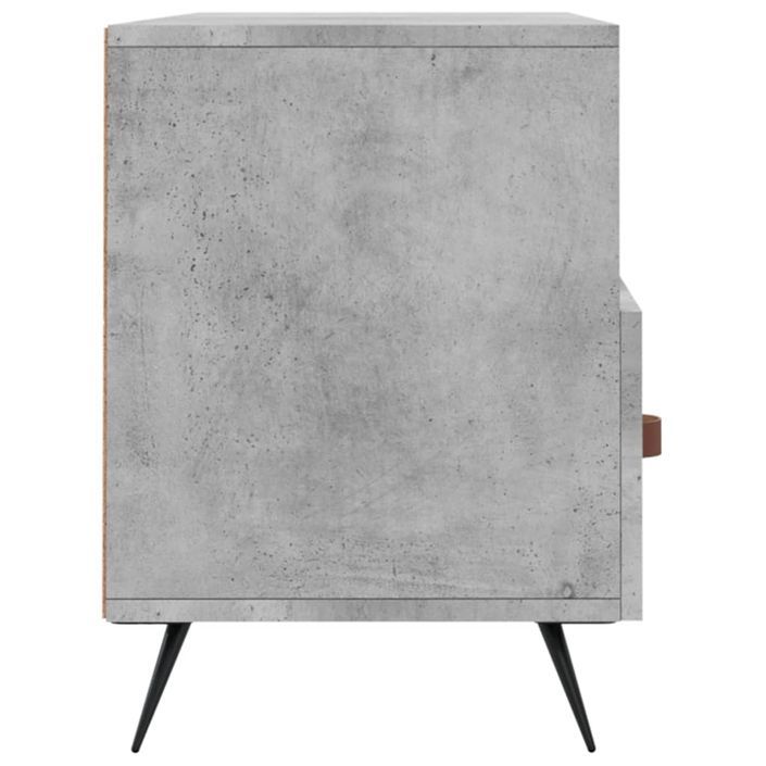 Meuble TV gris béton 102x36x50 cm bois d'ingénierie - Photo n°7