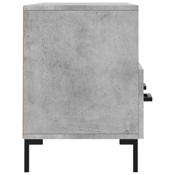 Meuble TV gris béton 102x36x50 cm bois d'ingénierie - Photo n°7