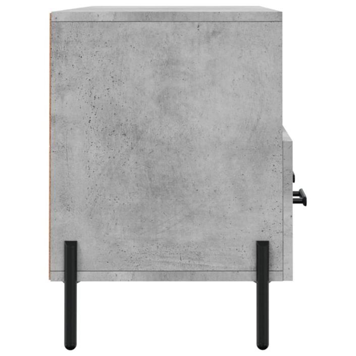 Meuble TV gris béton 102x36x50 cm bois d'ingénierie - Photo n°7