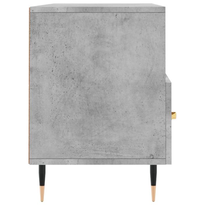 Meuble TV gris béton 102x36x50 cm bois d'ingénierie - Photo n°7