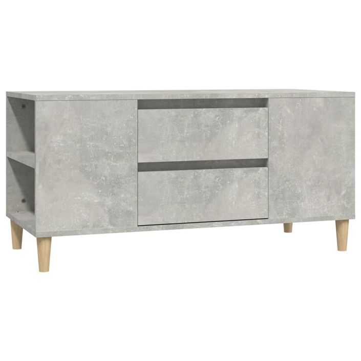 Meuble TV Gris béton 102x44,5x50 cm Bois d'ingénierie - Photo n°1