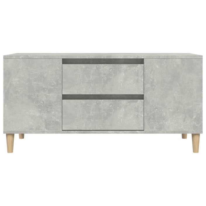 Meuble TV Gris béton 102x44,5x50 cm Bois d'ingénierie - Photo n°7