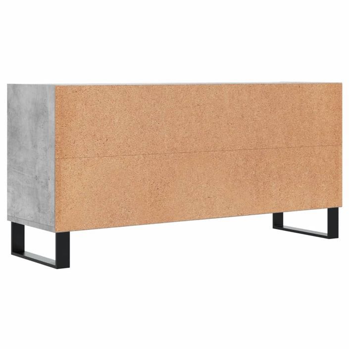 Meuble TV gris béton 103,5x30x50 cm bois d'ingénierie - Photo n°6