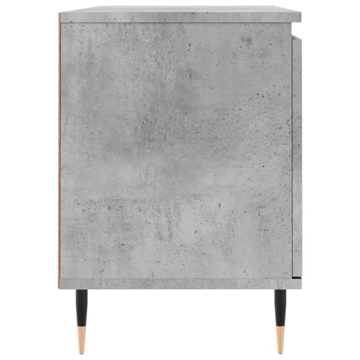 Meuble TV gris béton 104x35x50 cm bois d'ingénierie - Photo n°7