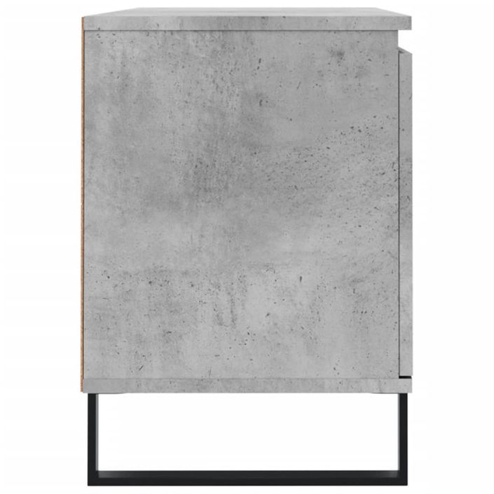 Meuble TV gris béton 104x35x50 cm bois d'ingénierie - Photo n°7