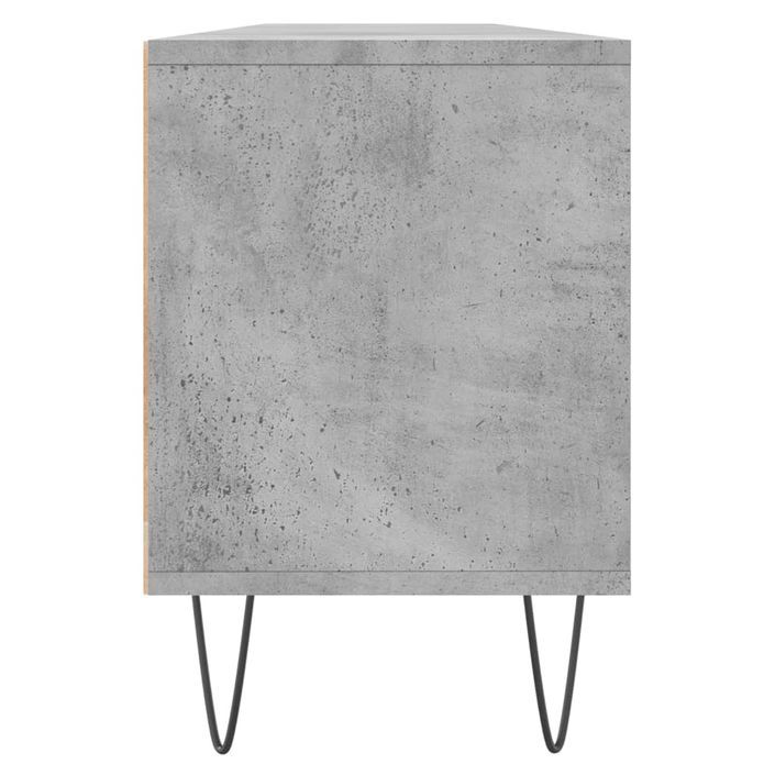 Meuble TV gris béton 150x30x44,5 cm bois d'ingénierie - Photo n°7