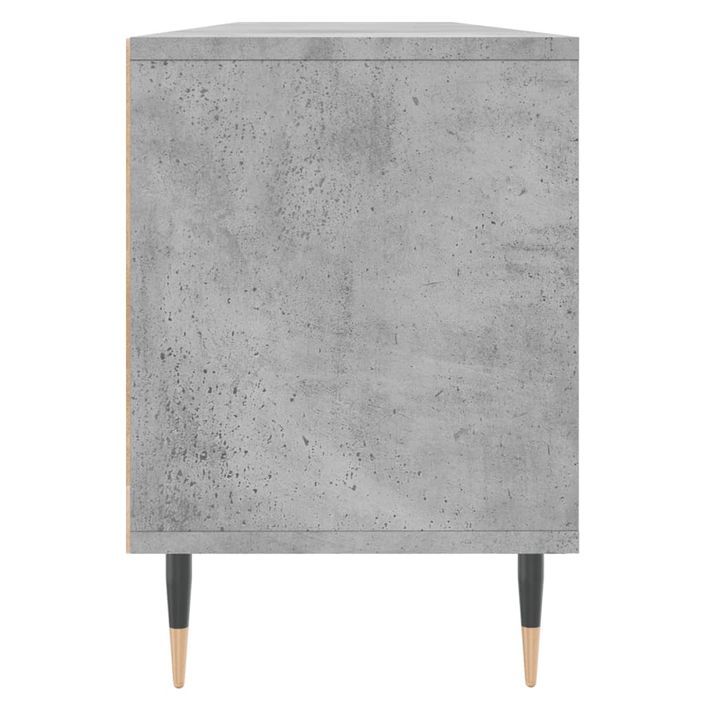 Meuble TV gris béton 150x30x44,5 cm bois d'ingénierie - Photo n°7