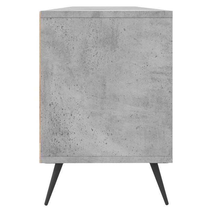 Meuble TV gris béton 150x30x44,5 cm bois d'ingénierie - Photo n°7