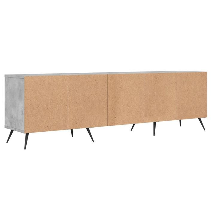 Meuble TV gris béton 150x30x44,5 cm bois d'ingénierie - Photo n°8