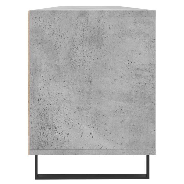 Meuble TV gris béton 150x30x44,5 cm bois d'ingénierie - Photo n°7