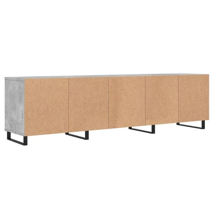 Meuble TV gris béton 150x30x44,5 cm bois d'ingénierie - Photo n°8