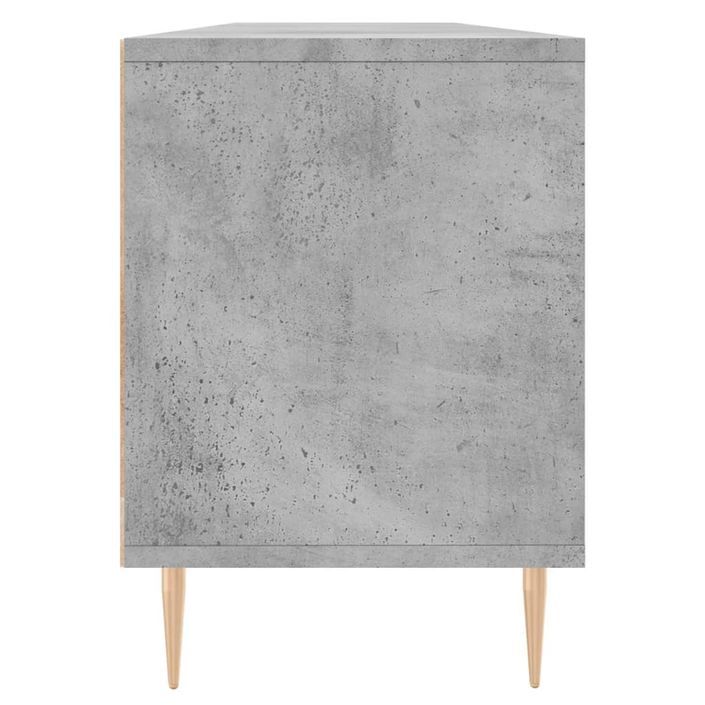 Meuble TV gris béton 150x30x44,5 cm bois d'ingénierie - Photo n°7