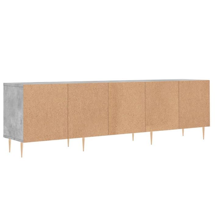 Meuble TV gris béton 150x30x44,5 cm bois d'ingénierie - Photo n°8